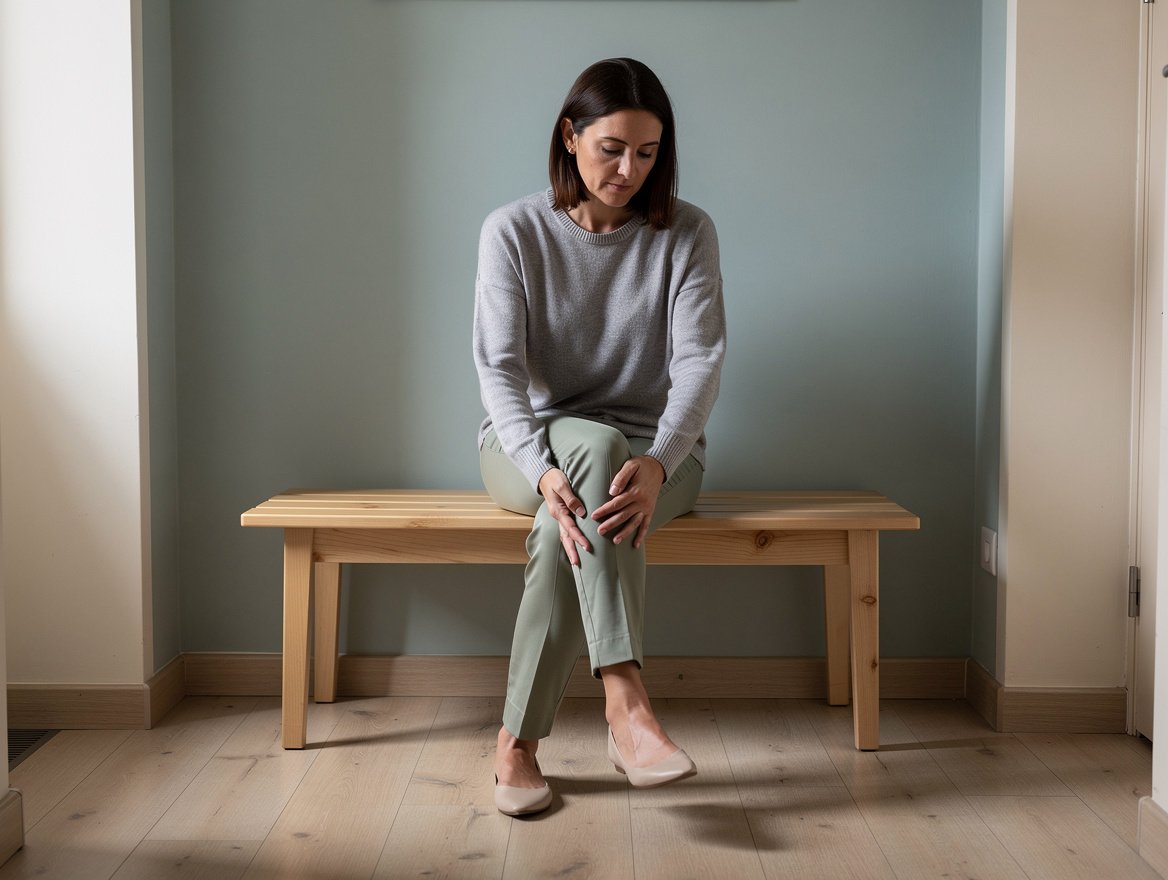 Persona con sensazione di pesantezza alle gambe