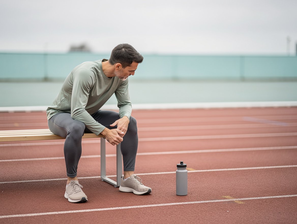 Sportivo con tensione muscolare durante la valutazione osteopatica