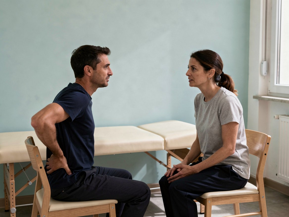 Persona che porta referti per valutare ozonoterapia